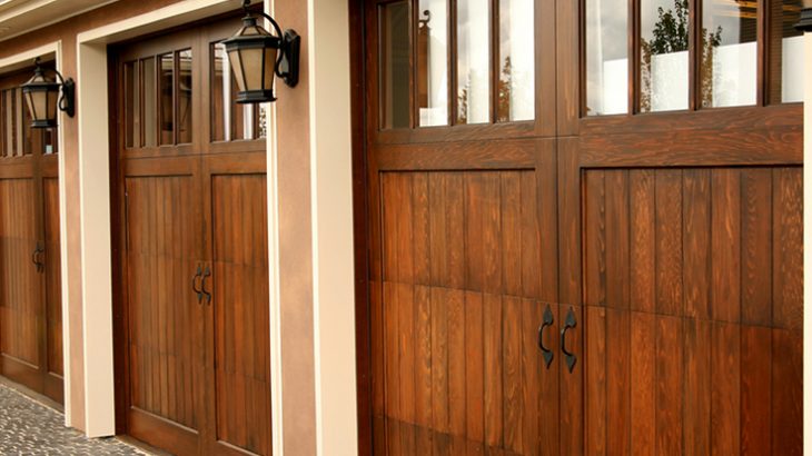 wooden garage door